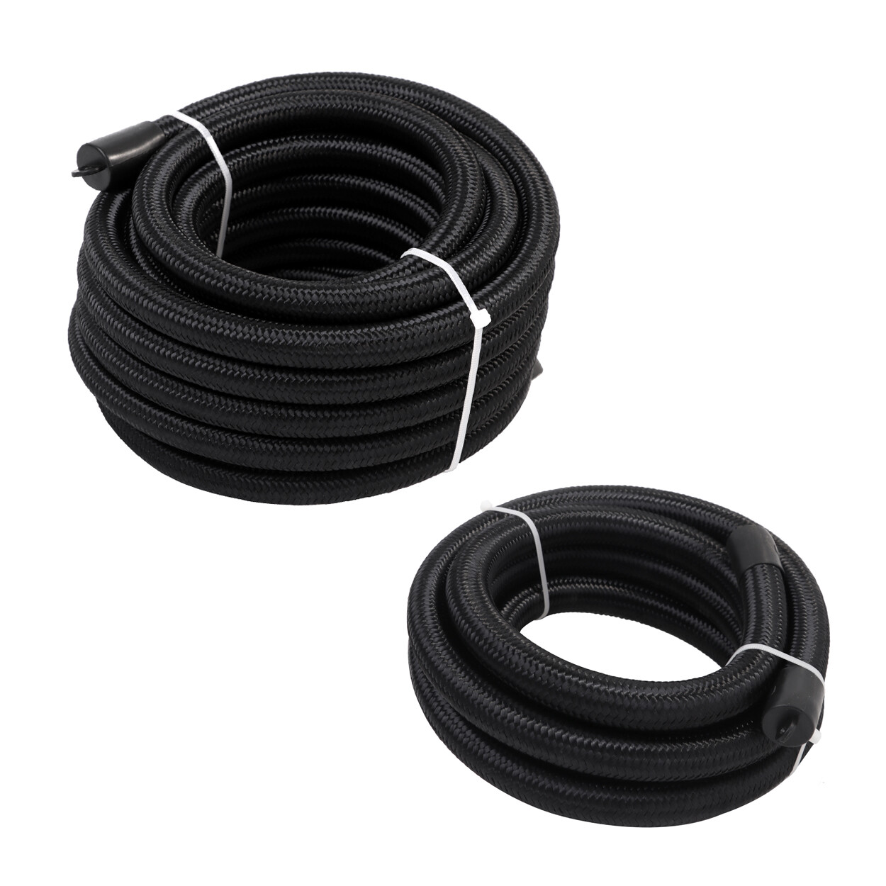 6 8 10AN Nylon Braided Fuel Line Hose Fuel Line Oil Feed Line CPE 20 10FT Black