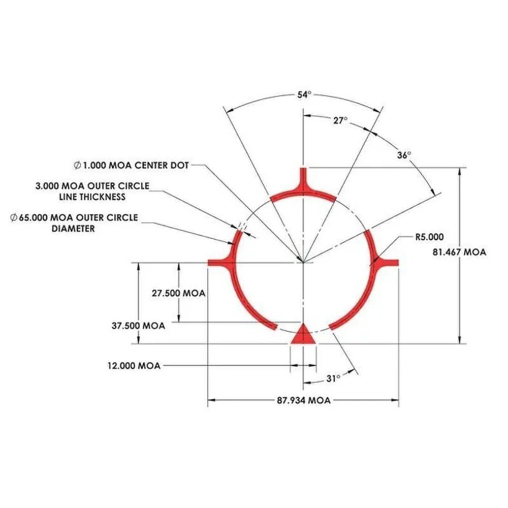 UH1 RDS Gen II Mira Holografica Red Dot Sight 68MOA Dot w/ V3XM Magnifier US