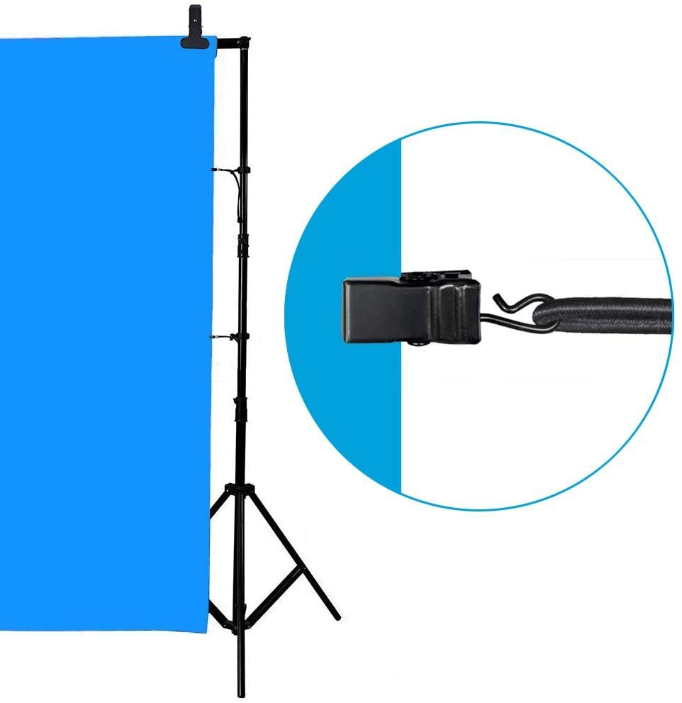 8 Piece Multi-Functional Strap & Clip for Backdrop Support Stands (Black)