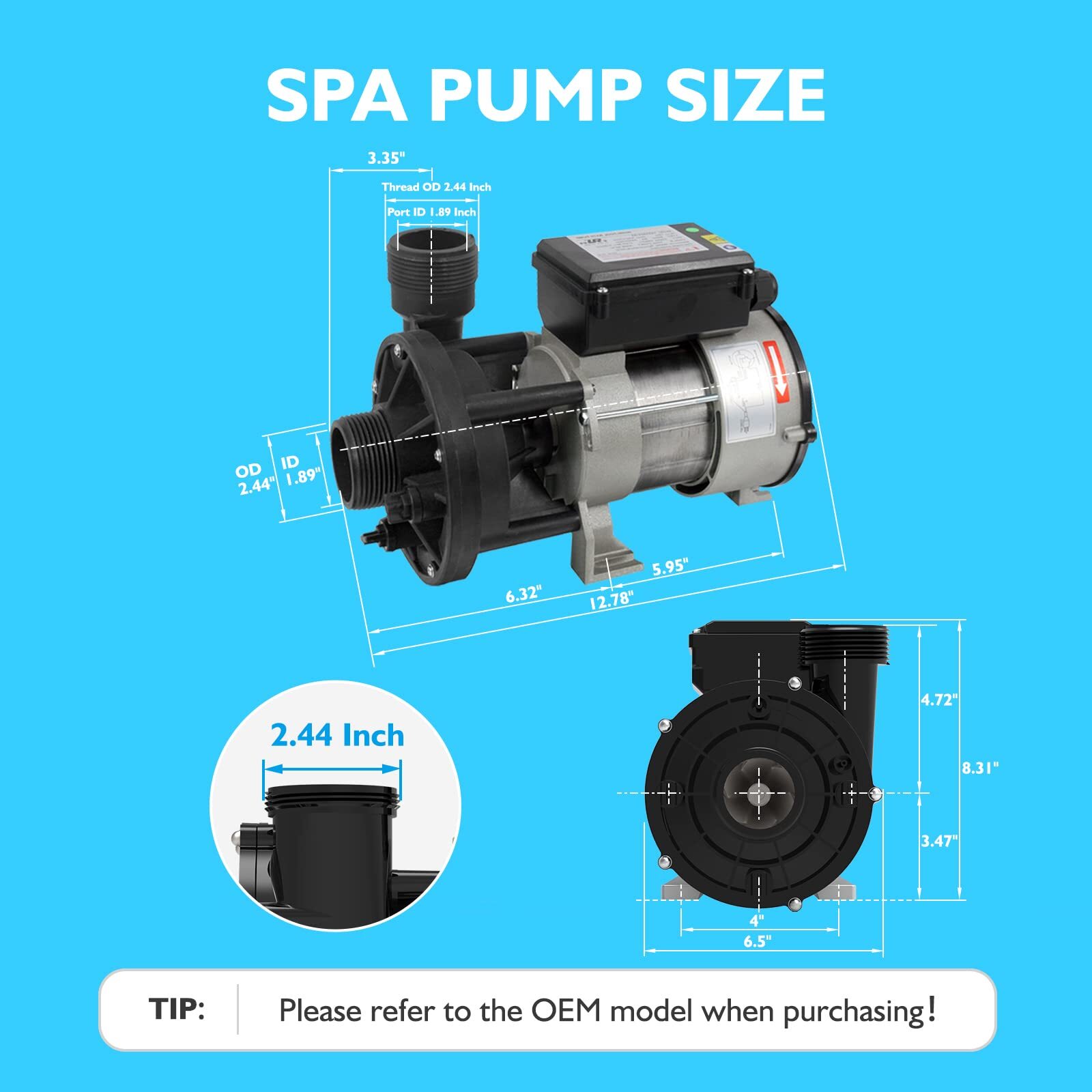 Lingxiao Pump WBC150 Pump Bath LX WBC 9.0A, 115v, 1.5"