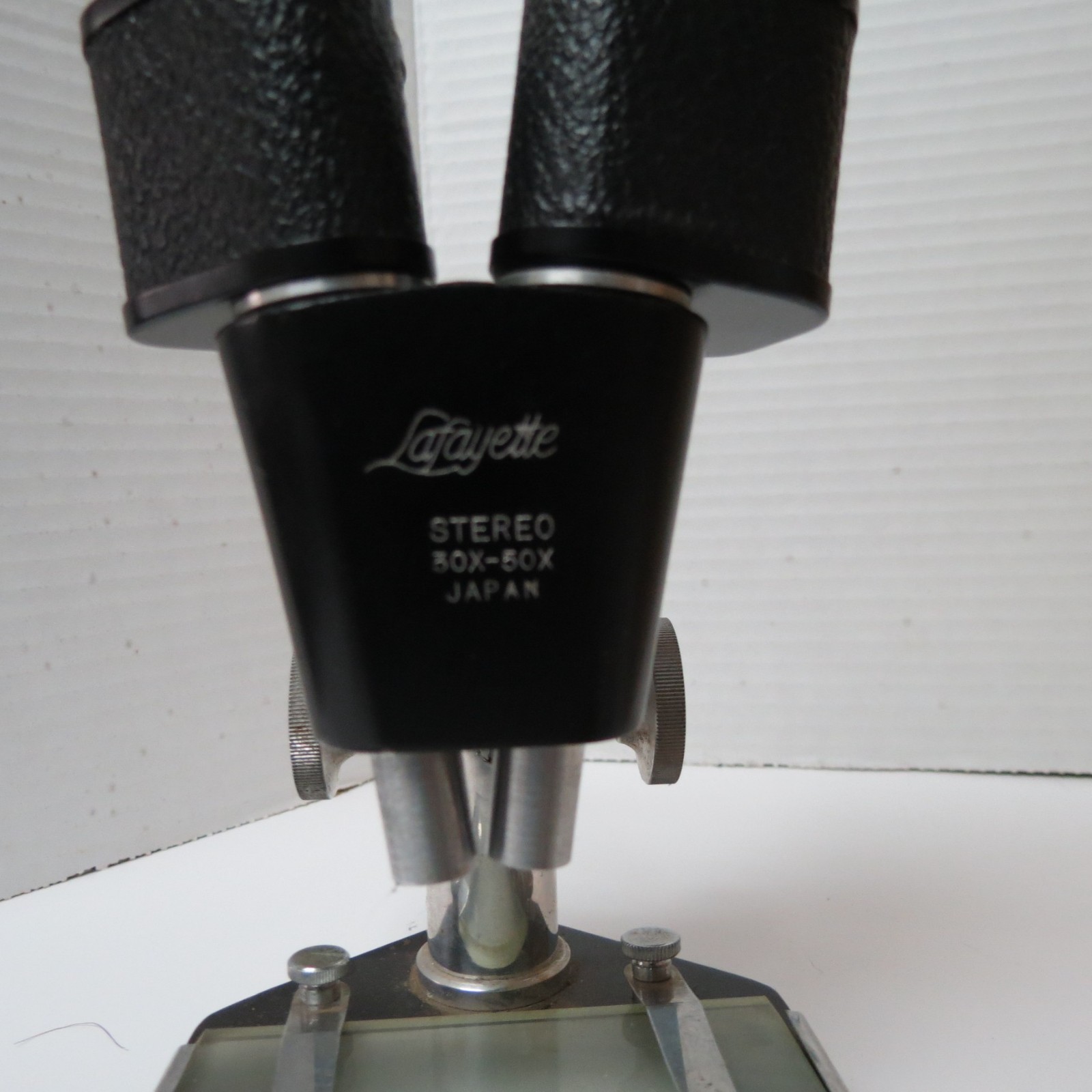 Vintage Lafayette Stereo Microscope 30XW 50X in Original Wooden Box Rare!