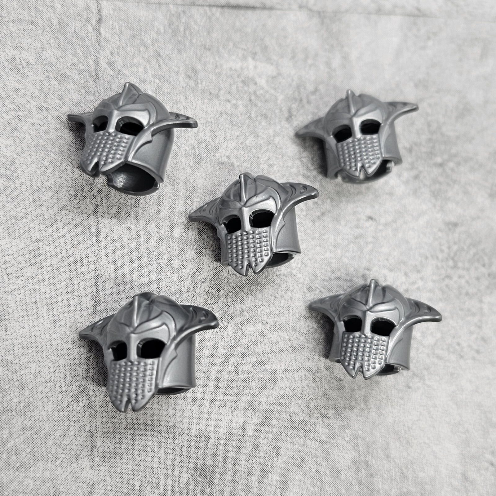 5Pack Gray Easterling Helmet Blocks Accessories for Minifigures LOTR gc3b498