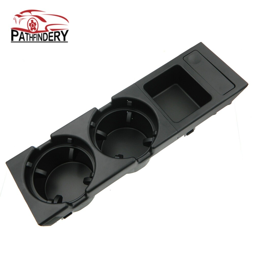 Black Front Center Console Cup Holder Coin Holder For BMW E46 51168217953 325i