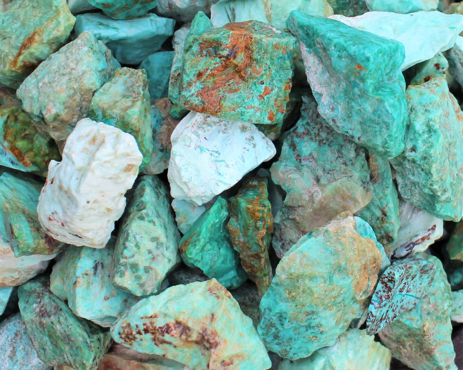 LARGE Turquoise Rough Natural Stones (2-4"): Choose Oz or lb Wholesale Bulk Lots