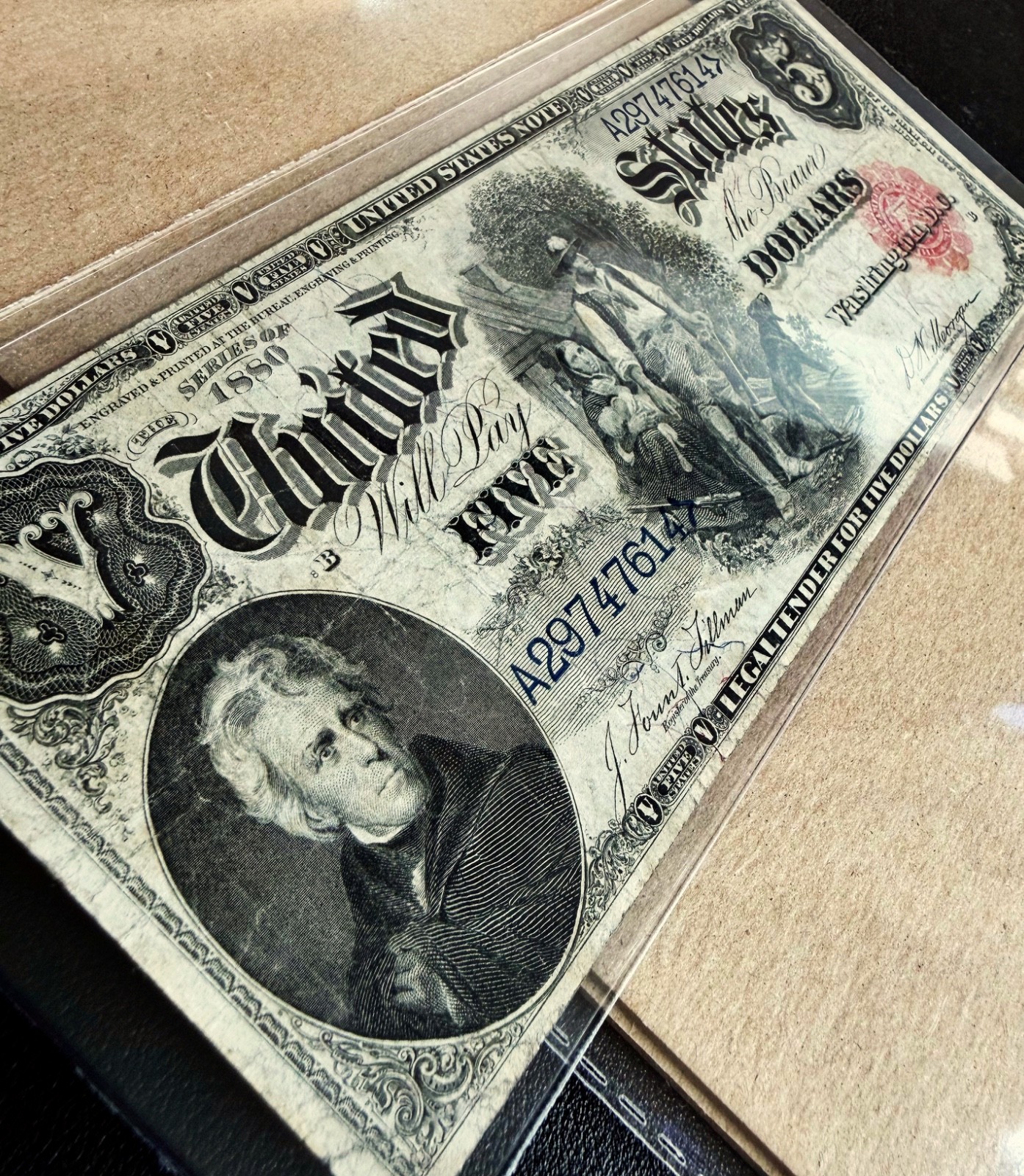 Fr. 80 1880 $5 Legal Tender - VF Comment