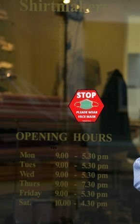 "Please wear face mask" 4x4 decal (3 Pack)