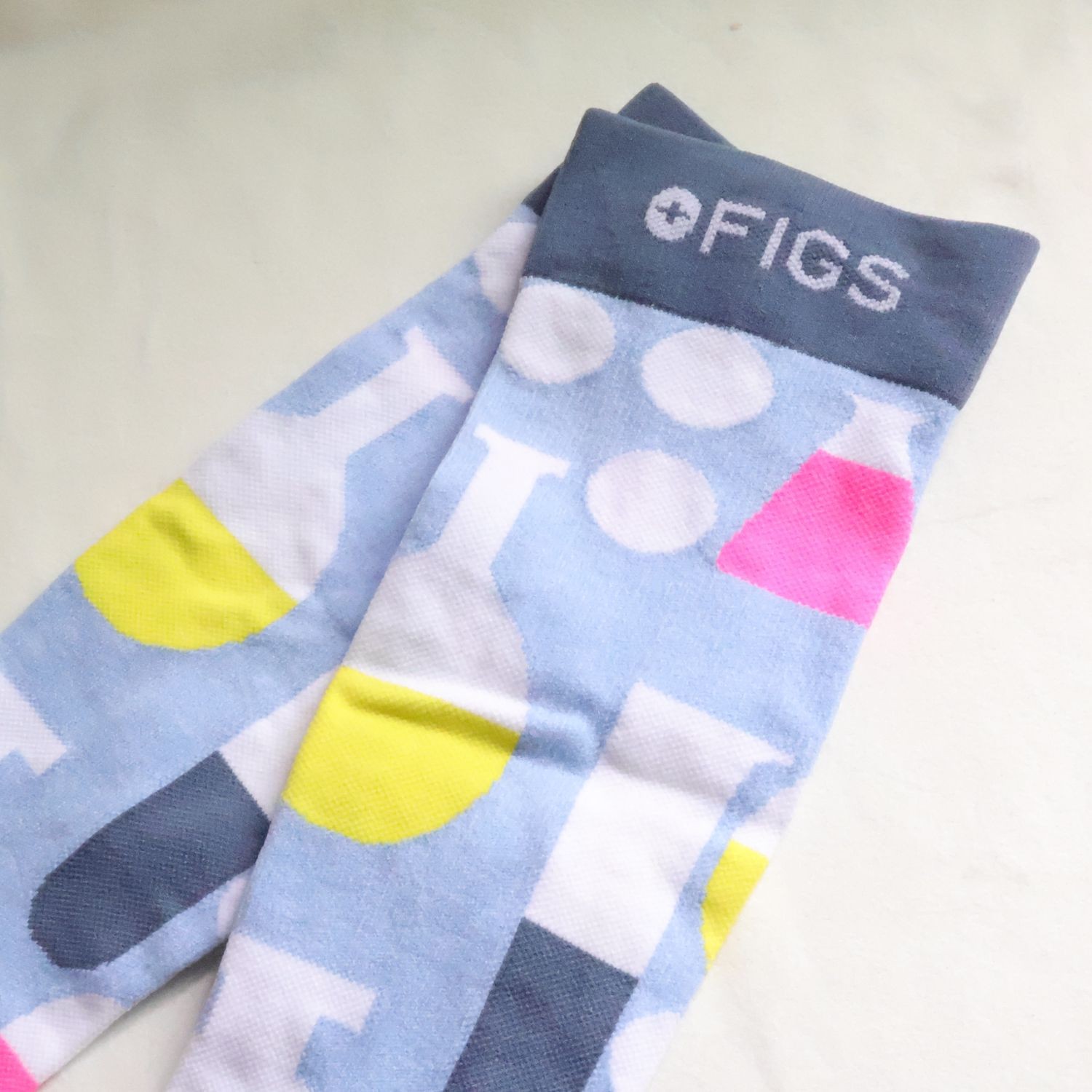 Figs Compression Socks Size S Colorful Pattern New