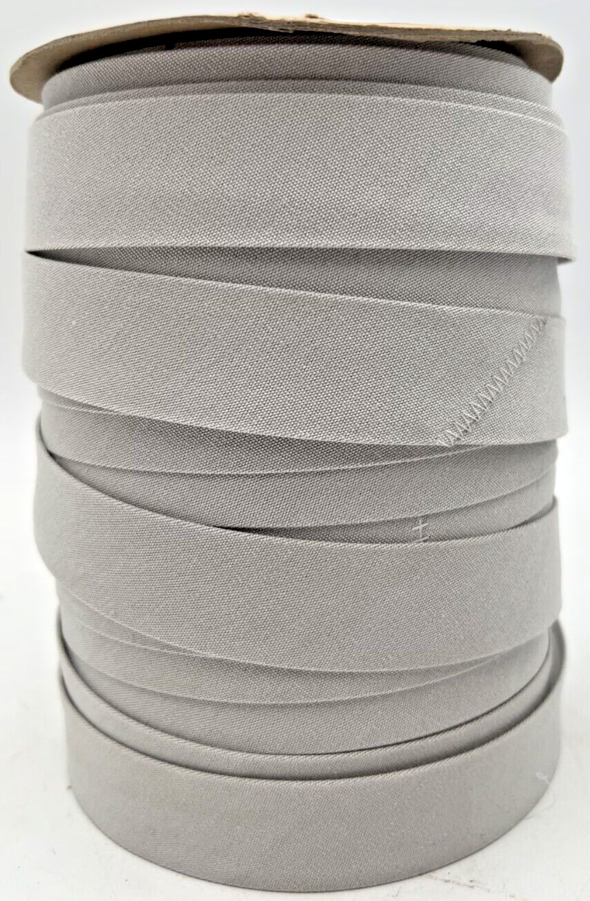 SUNBRELLA MARINE 1-1/4" SILVER 4651 BINDING TAPE DOUBLE EDGE PARTIAL, 1" REMNANT