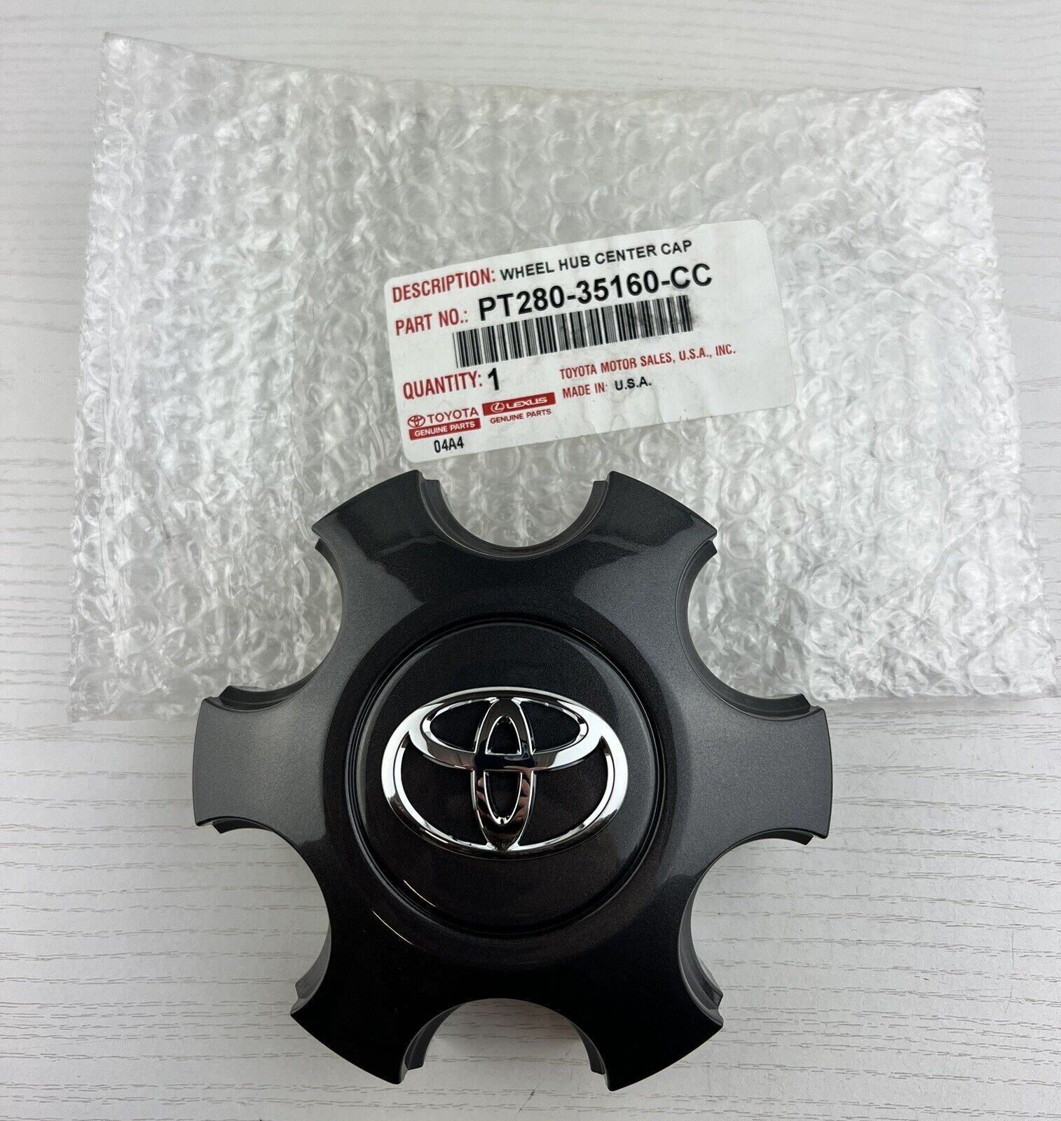 16-22 Toyota Tacoma OEM Center Cap 42603 YY290 (NEW) Charcoal PT280-35160 -CC