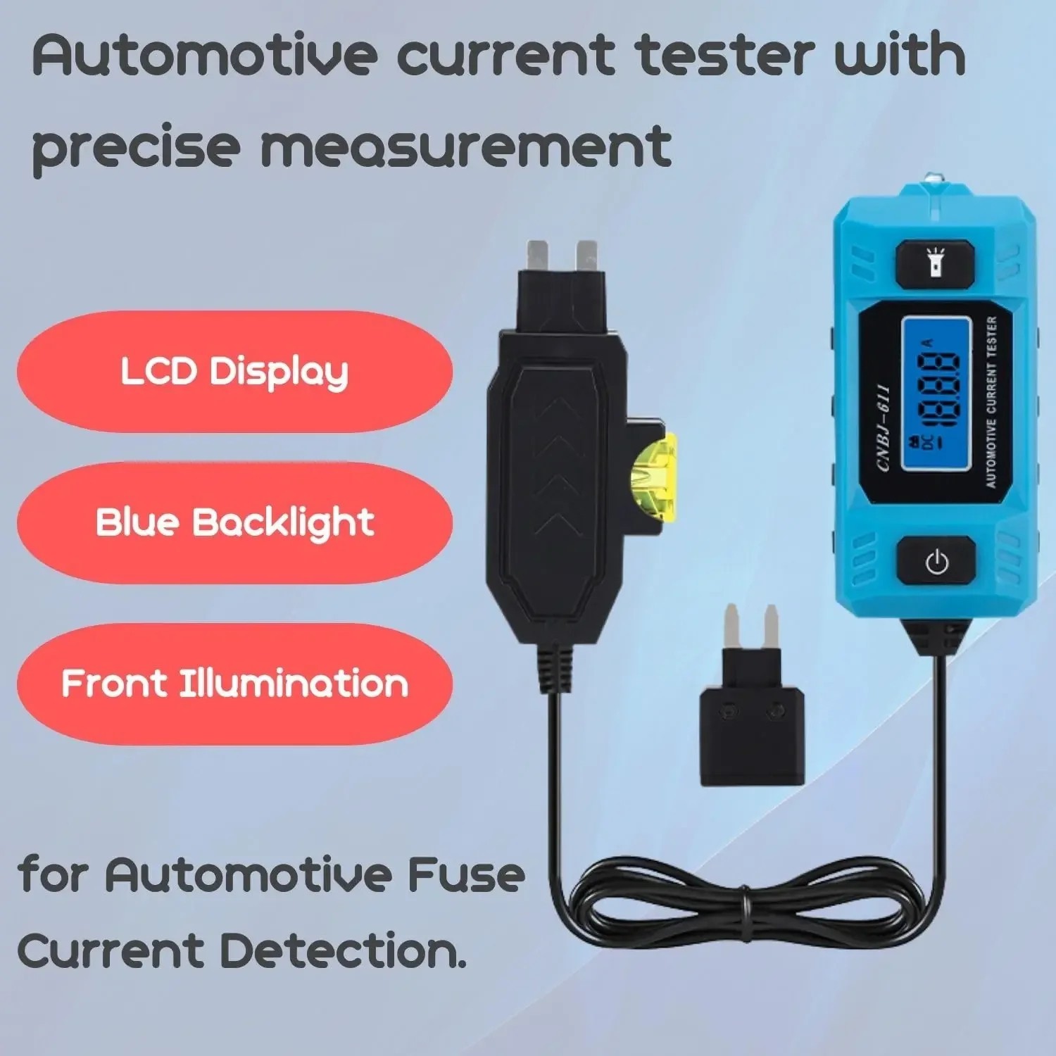 Automotive Circuit Fault Probe Tester,Portable High-Precision Current Tester 20A