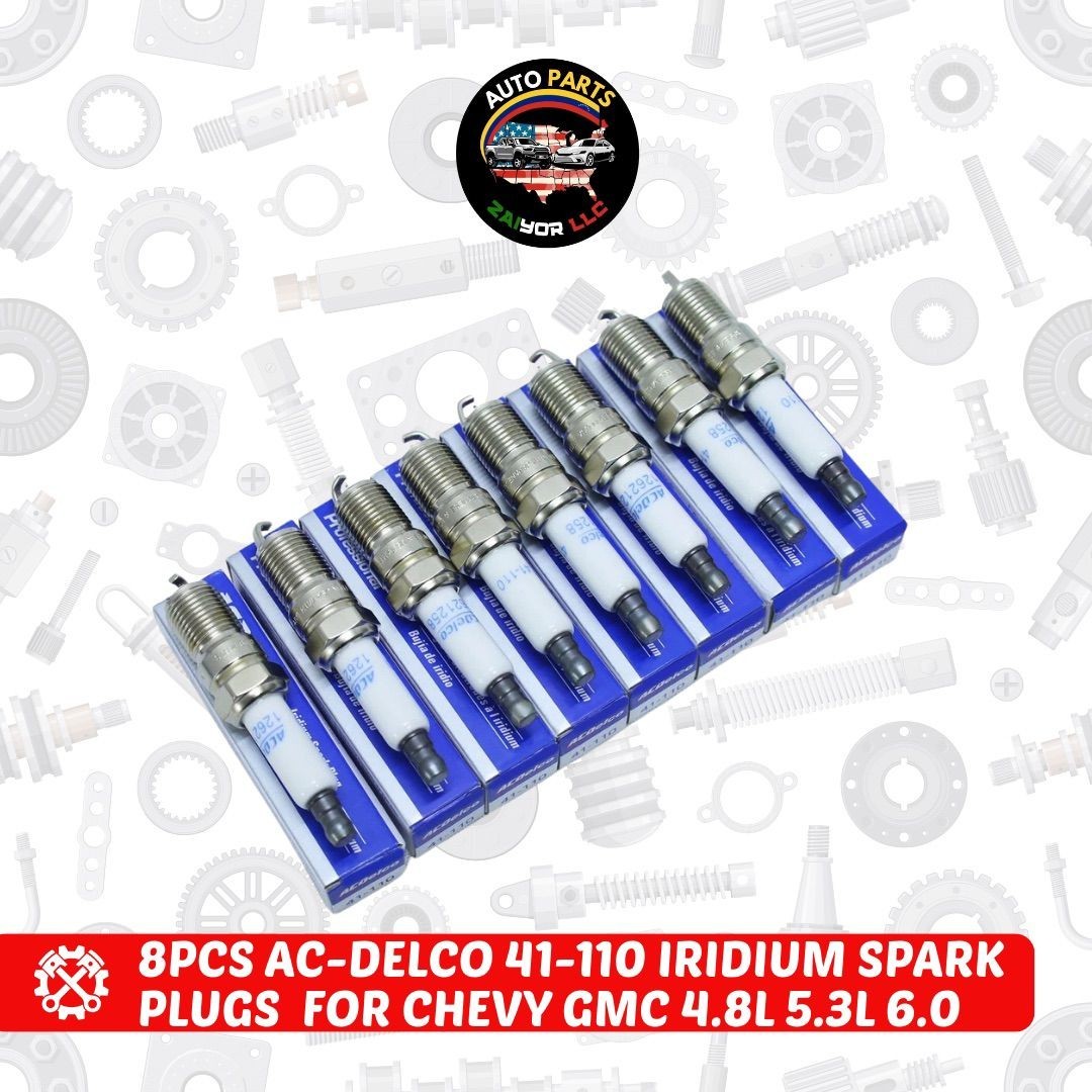 8PCS Genuine 41-110 Iridium Spark Plugs 12621258 For Chevy GMC 4.8L 5.3L 6.0
