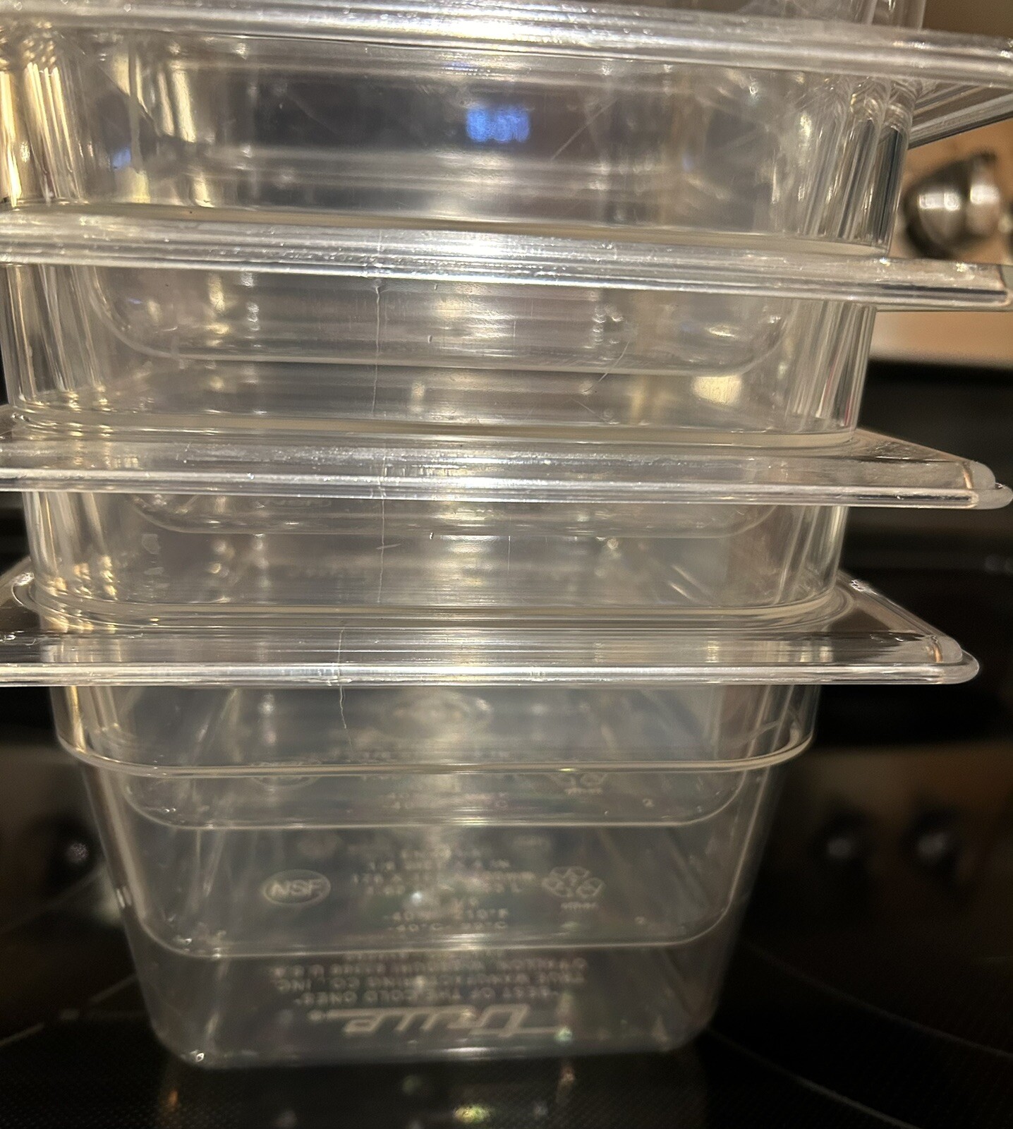 42 Each True Clear Food Pan 1/6 Size 4” Deep NSF Commercial Prep Polycarbonate