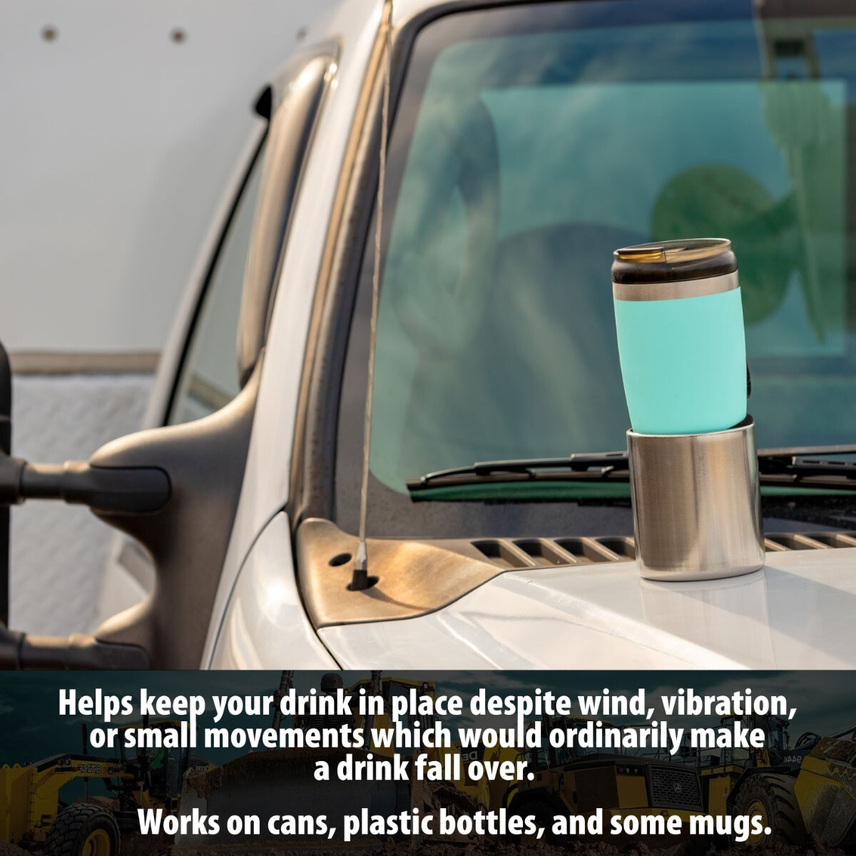 MAGNETIC CUP HOLDER Stainless Steel Beer Koozie Can Bottle Drink ATV RV Boat