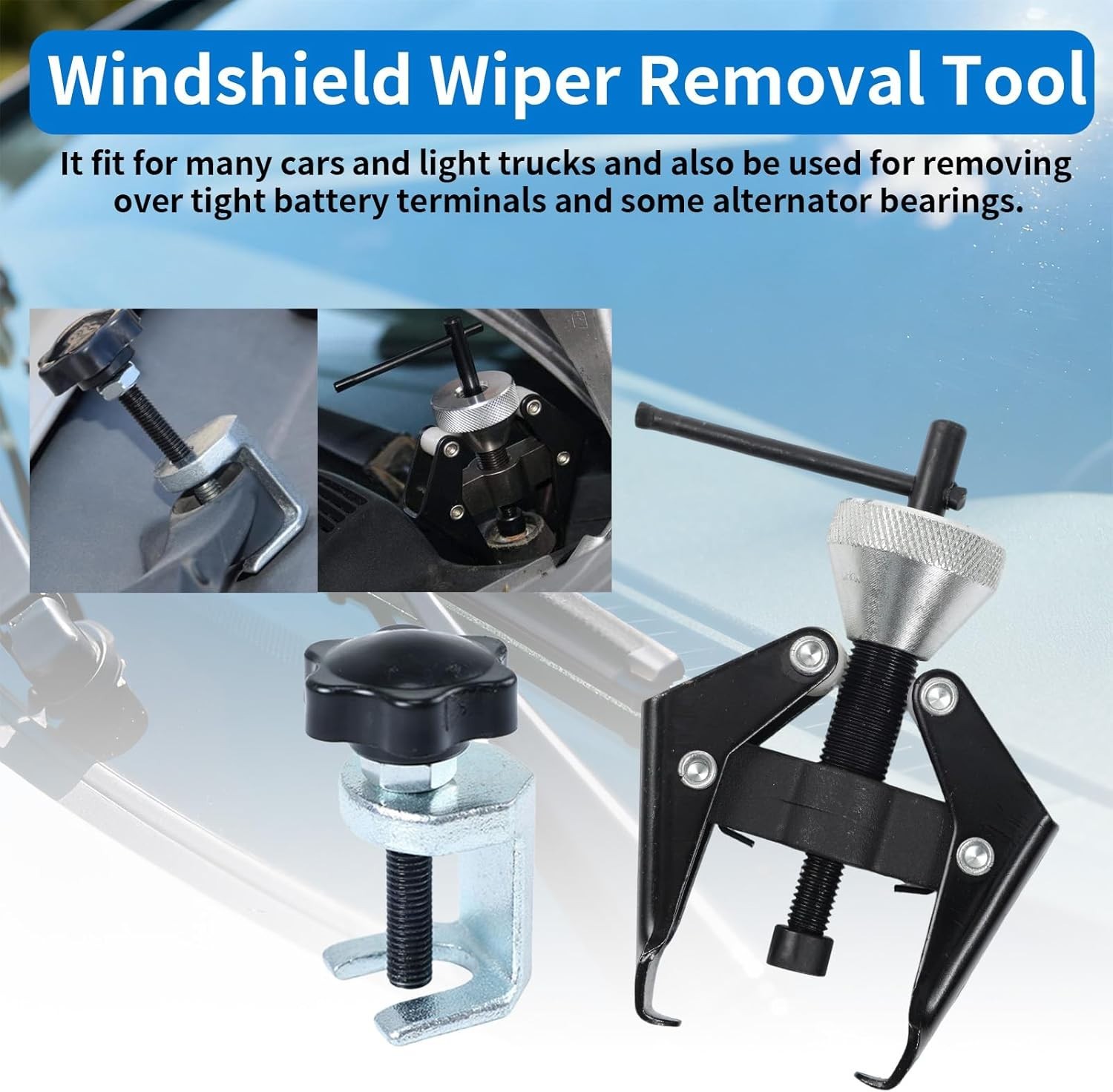 Auto Car Windscreen Windshield Wiper Blade Arm Puller Removal Remover Kit Tool