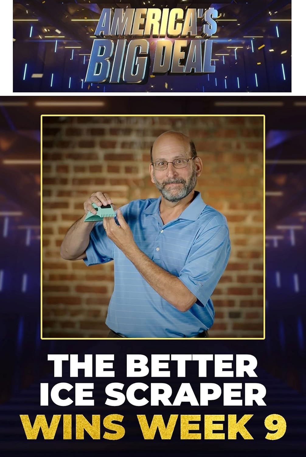 Innovative Ice Scraper Brass Edge Frost Remover Set of 2