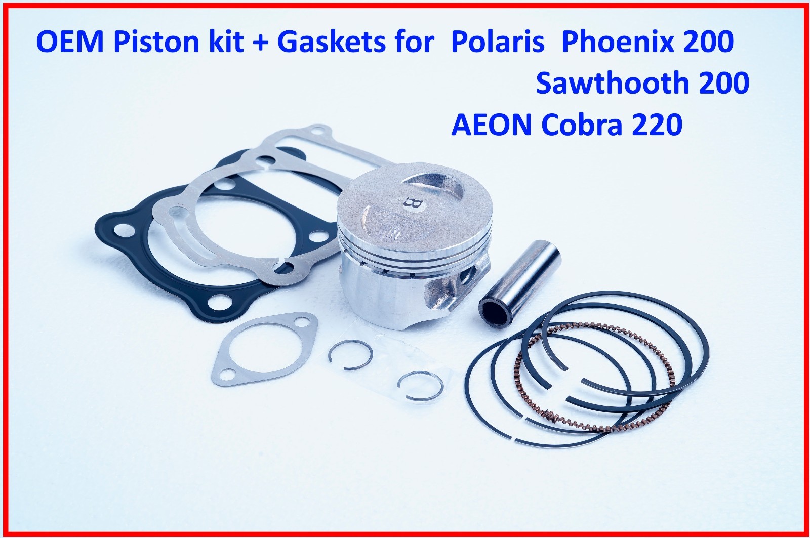OEM  piston kit 65mm for Polaris  Phoenix 200 Sawtooth 200 2005-2025 TX CA
