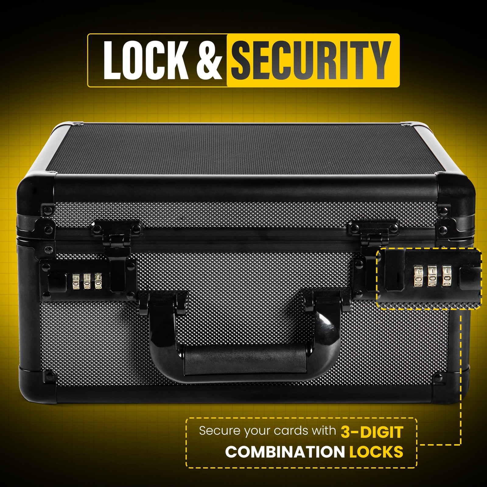 Graded Card Storage Box with Combination Lock – Waterproof Slab Carrying C