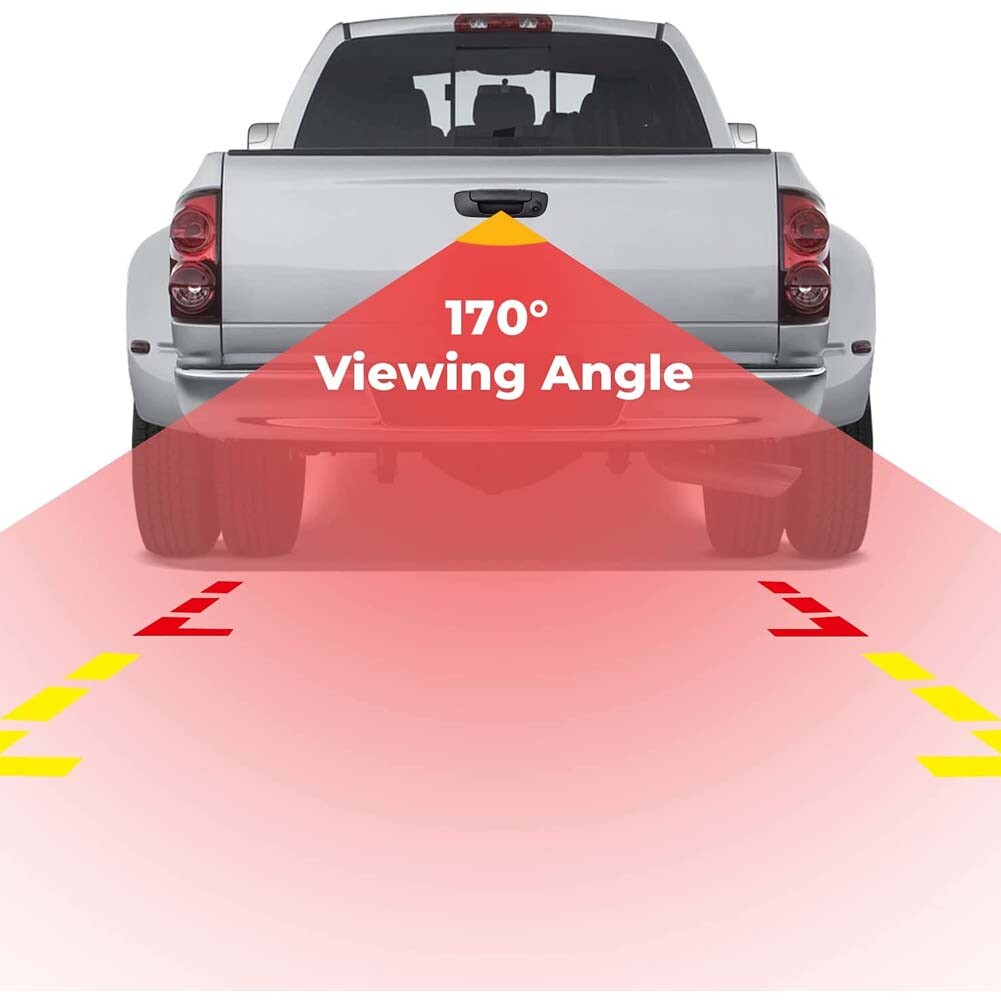 For Dodge Ram 2002-2008 1500 2500 3500 Tailgate Handle with Backup Camera Set