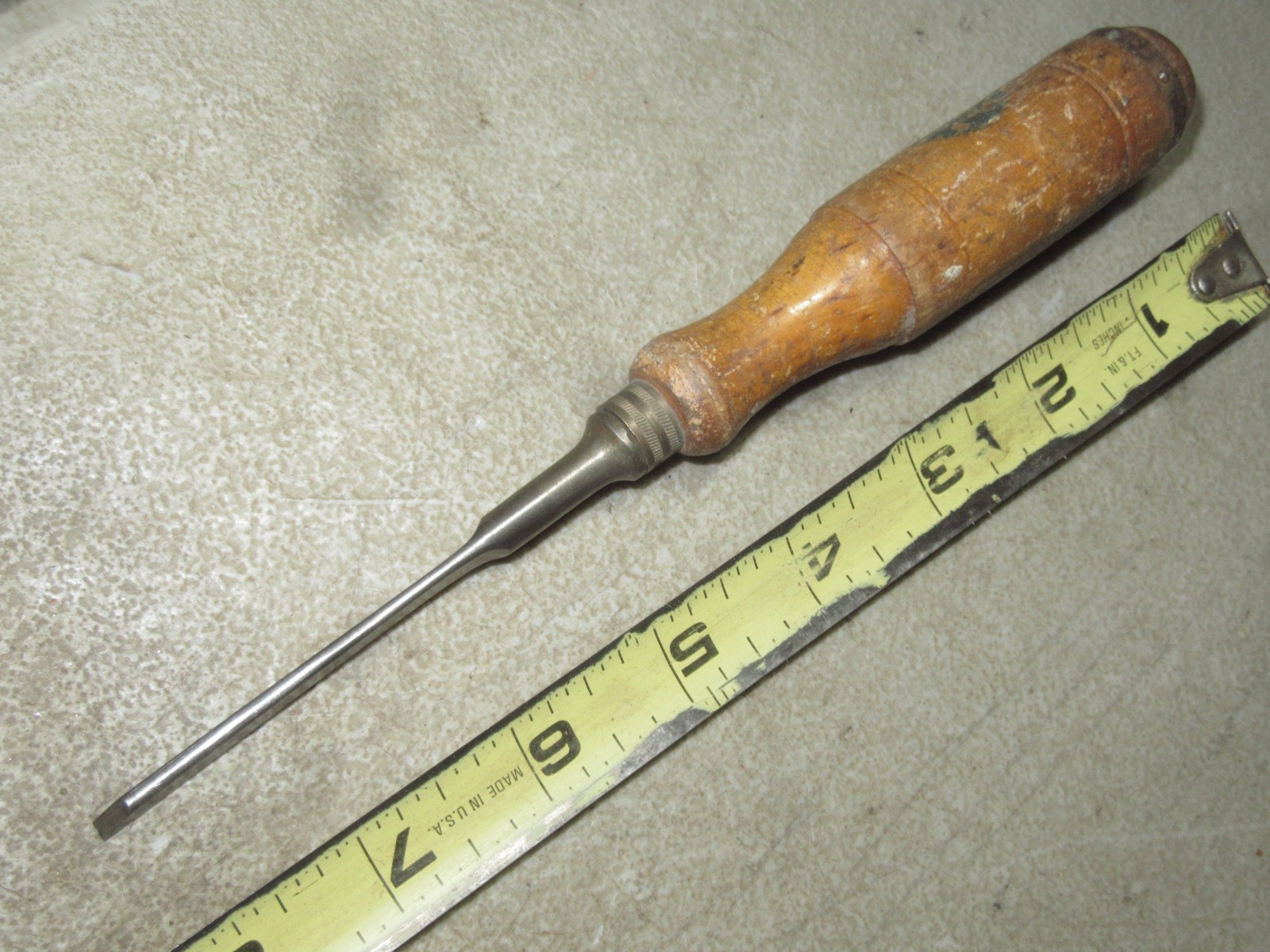 vintage E A Berg Eskilstuna 1/8'' chisel HTF size good user tool to restore