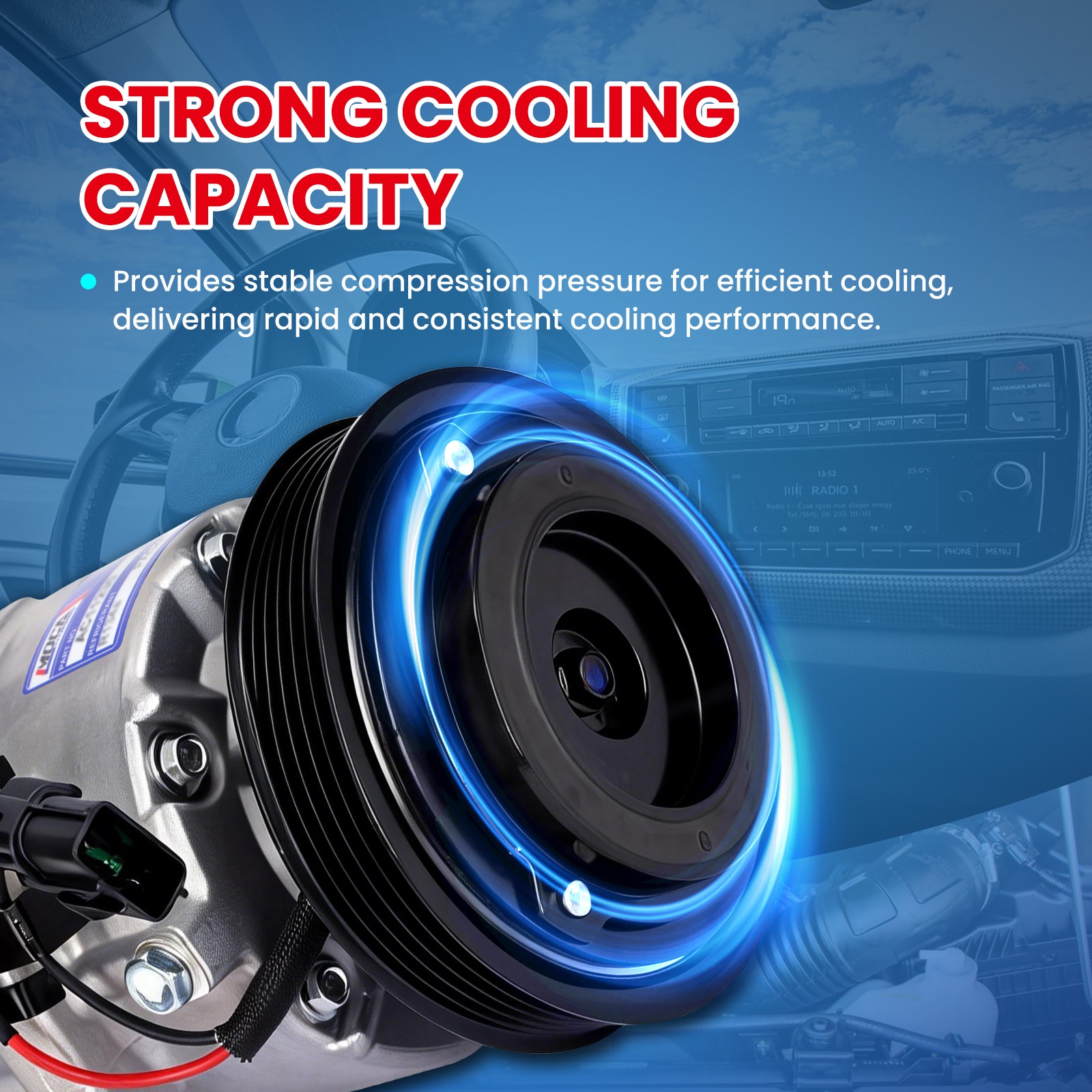 A/C Compressor for 13-24 Buick Enclave Chevy Traverse Cadillac XTS GMC Acadia