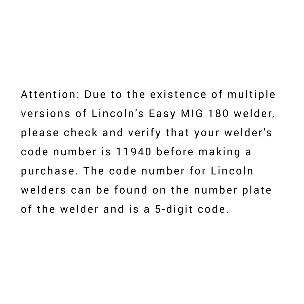 10 ft MIG Gun Replacement w/ Bonus fit Linc. Easy MIG 180 EasyMIG 11940 Welder