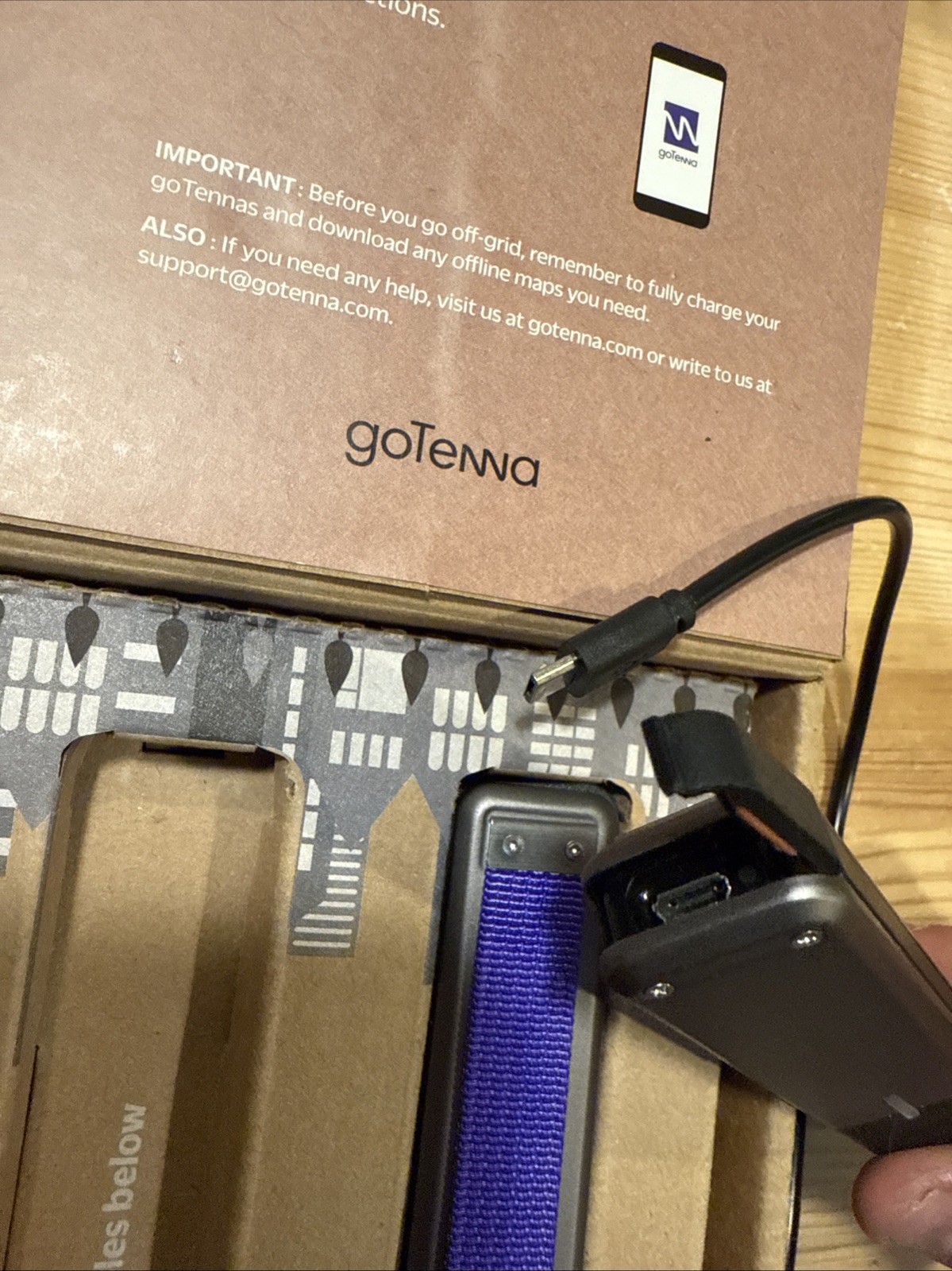 2 of GoTenna Off-Grid Texting SMS GPS Communicator Radio. Purple & Orange. 2x