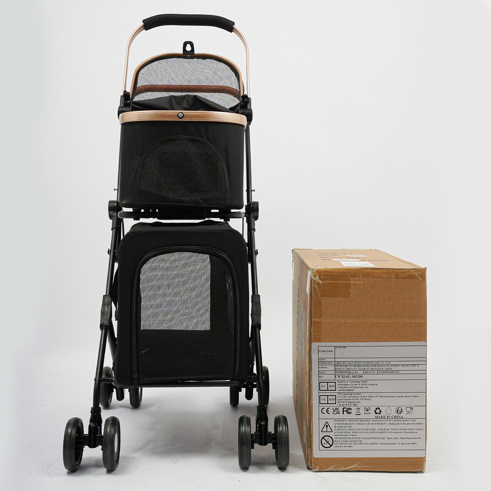 Dog & Cat Stroller, Foldable Pet Stroller, Pet Stroller For Small & Medium Dogs