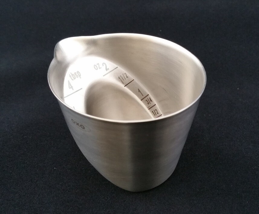 2 oz Bar & Kitchen PROFESSIONAL MEASURING CUP Stainless Steel Jigger Shot