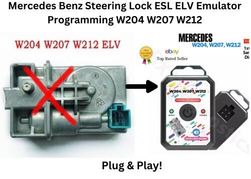 Mercedes Electronic Steering Lock ESL ELV Emulator Programming W204 W207 W212.