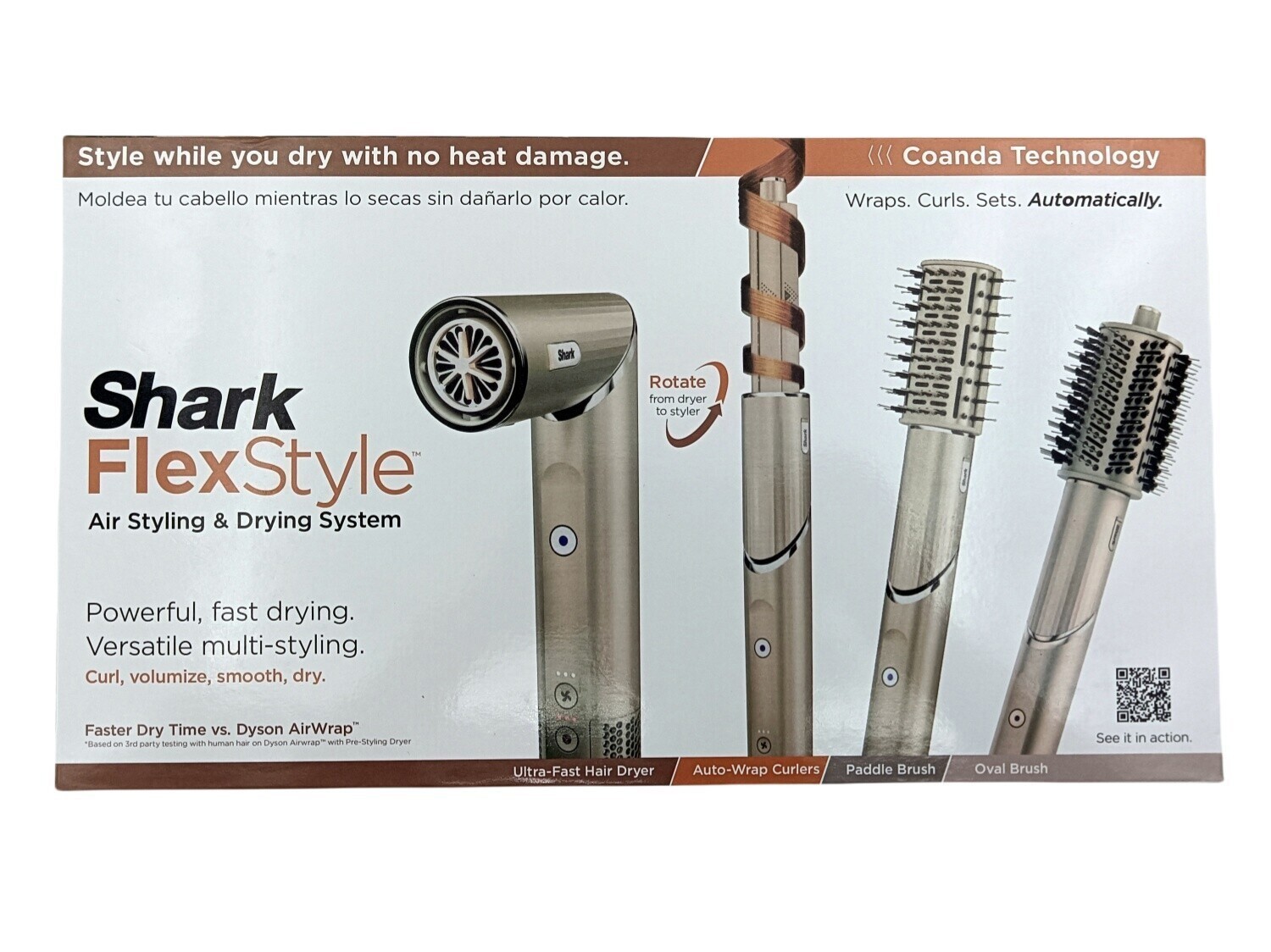 Shark Flex Style 1300W Air Styling & Drying System - Stone (HD430) Open STOCK US