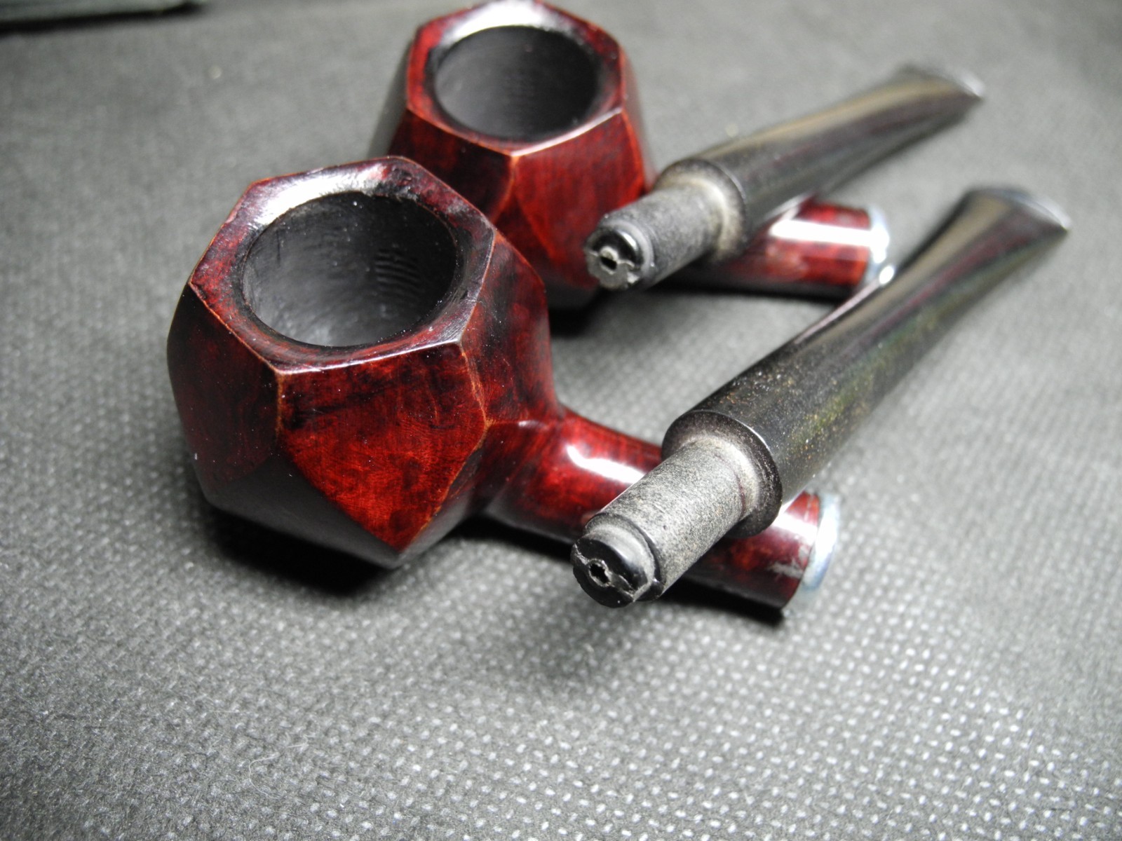 WW2 German Wehrmacht Heer smoking pipes X2 & card - VERY RARE!