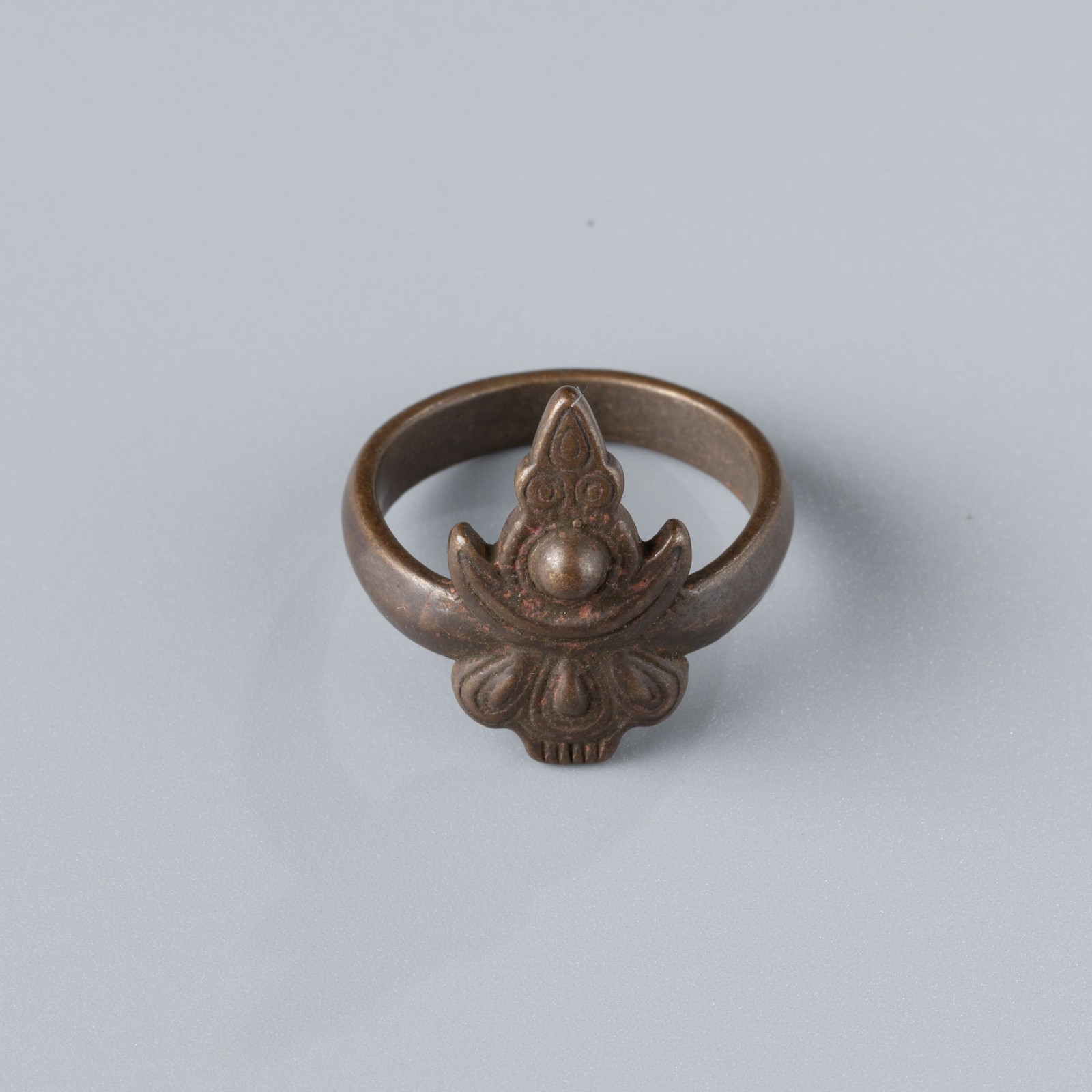 Tibetan Bronze Amulet Ring – Size 8