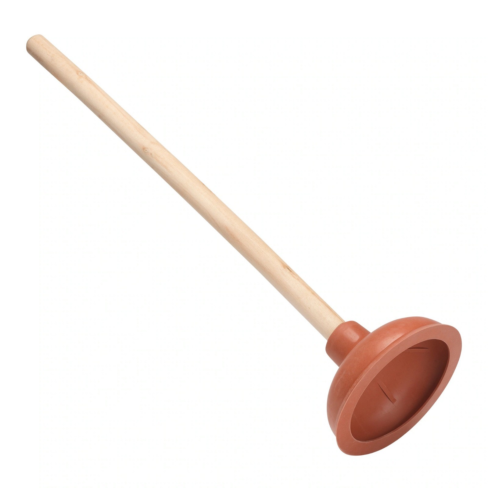 Project Source 5.3-in Red Rubber Plunger 18-in Handle For Home Residential Grade