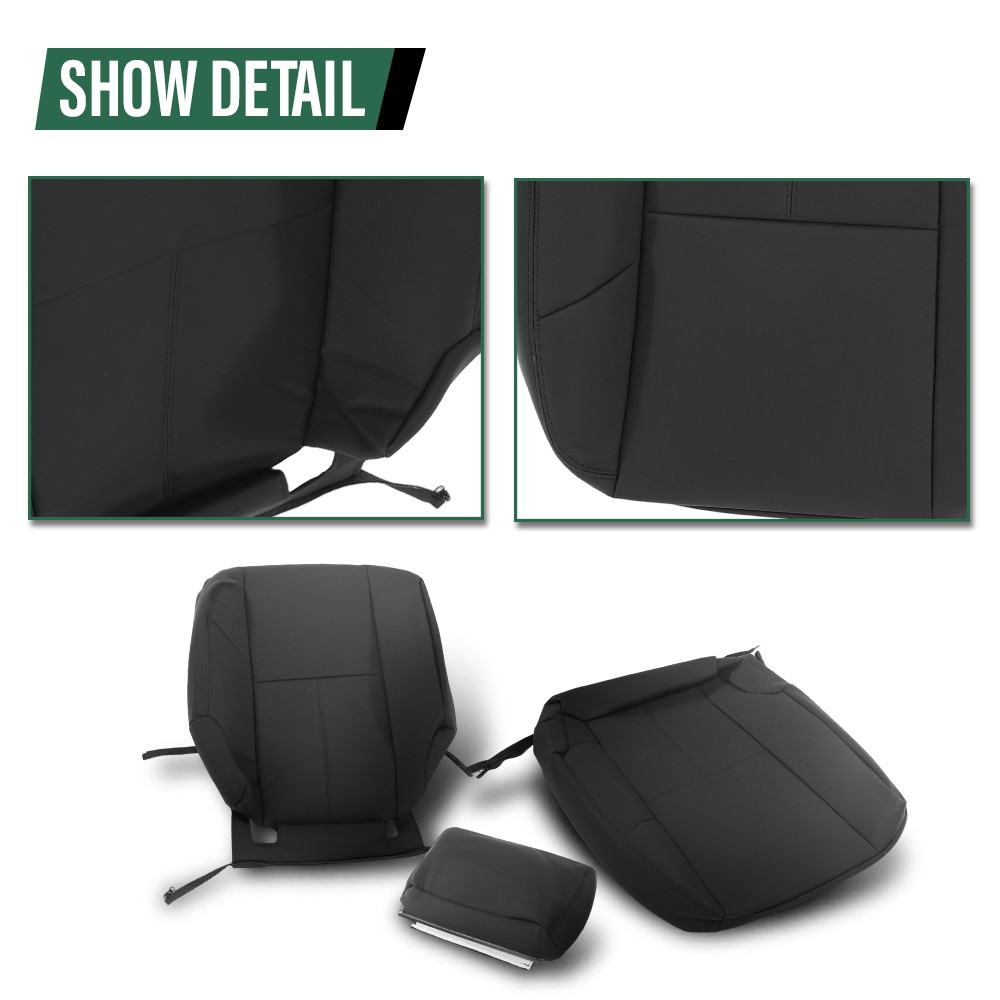 Fit For 07-13 Chevy Silverado GMC Sierra Crew Cab Full Set Seat Covers Replace