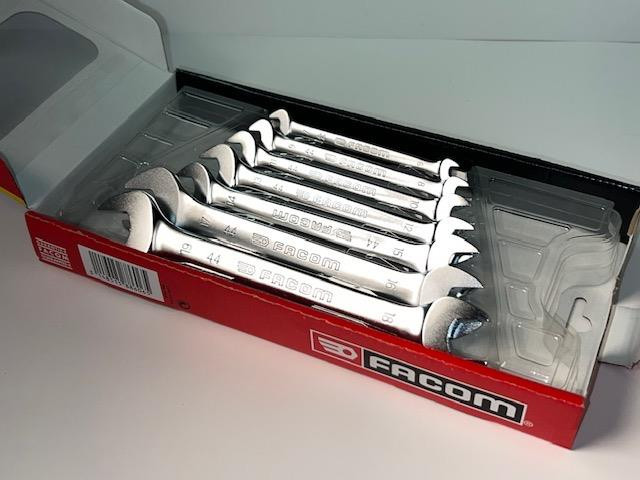 NEW Facom 7pc Double Open End Wrench Set 6/7,8/9,10/11,12/13,14/15,16/17,18/19mm