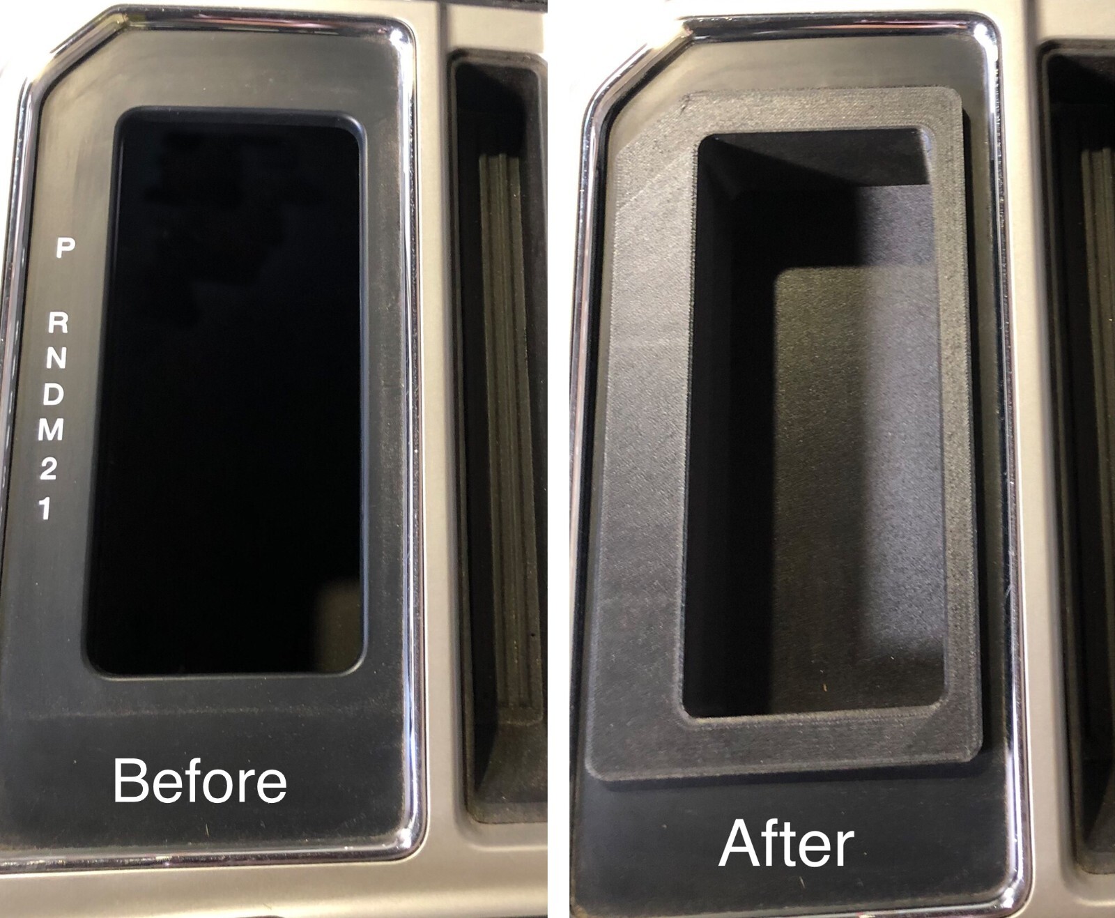 2015-2019 F150 Center Console Filler Pocket Insert for Empty Shifter Space