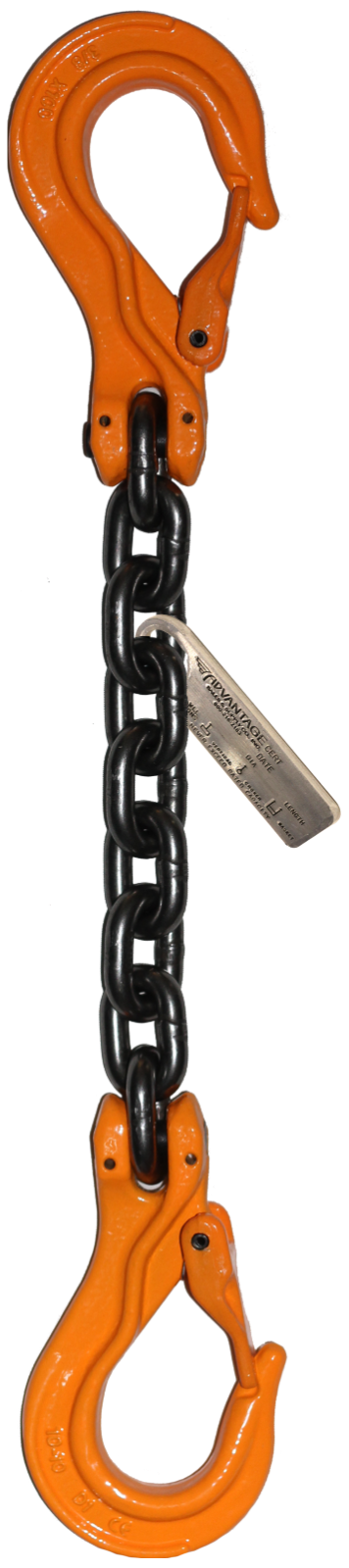 3/8 x 10' Grade 100 Lifting Chain Sling Single Leg Safety Latch Tagged Overhead