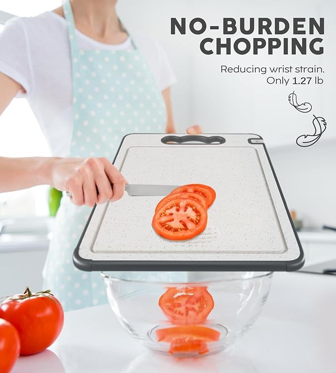 Stainless Steel Cutting Board Double-Sided Cutting Boards for Kitchen Camping US