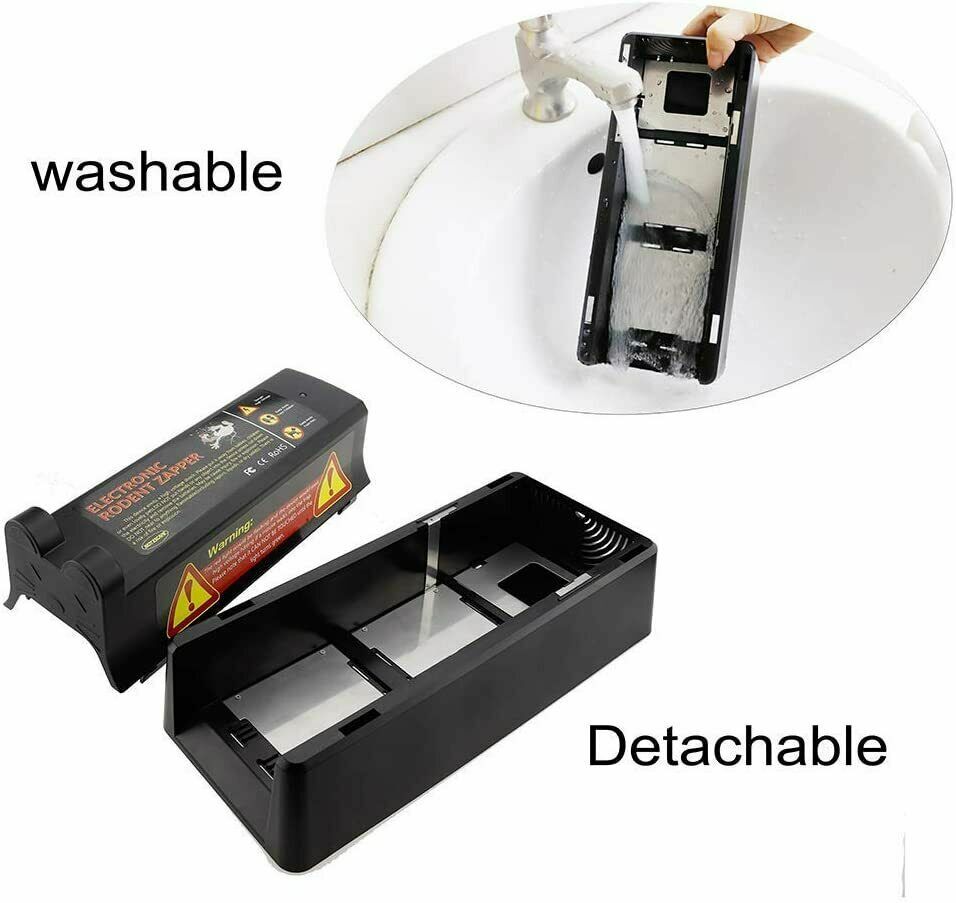3PK Electronic Mouse Rat Trap Pest Control Electric Rodent Zapper Home Garden