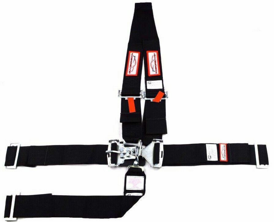 RACERDIRECT LOOP OVER ROLL BAR 3" RACE HARNESS 5 POINT SFI 16.1 LATCH & LINK