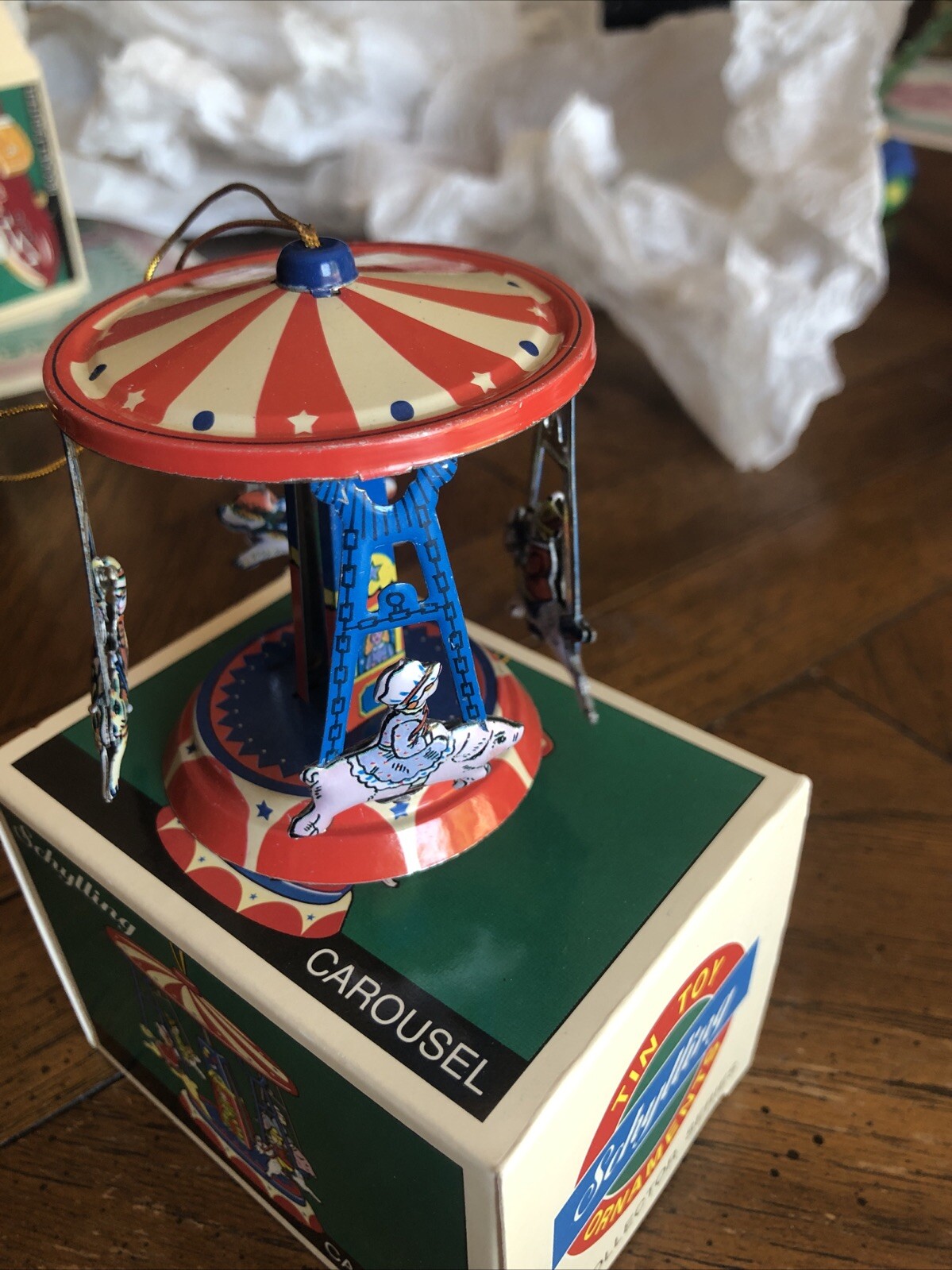 Vintage Schylling Miniature Tin Collector Series 90's Carousel w/Box