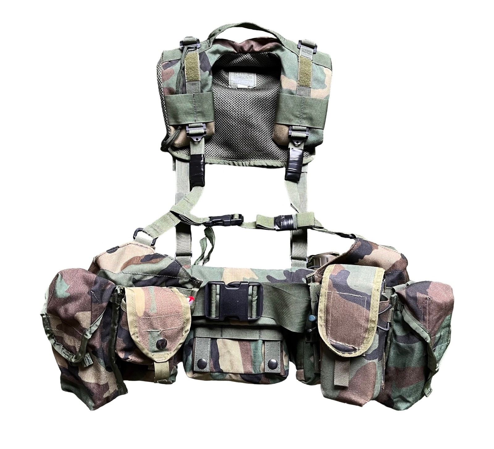 RARE OLDGEN SOF SPEAR Load Bearing Rig MOLLE M81 Woodland Camo Safariland ELCS