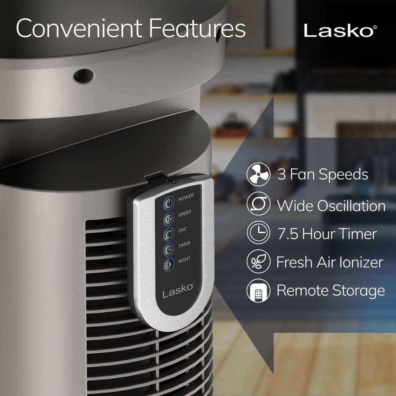 Lasko T42954 42" Wind Curve Oscillating Tower Fan
