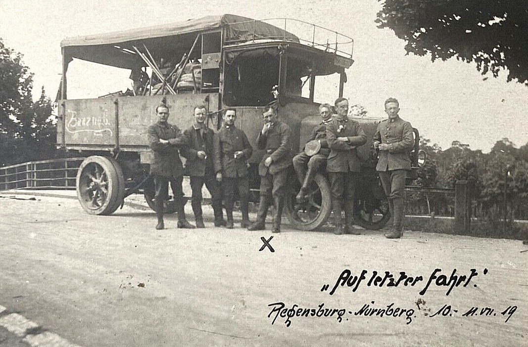 POST WWI GERMAN FREIKORPS EPP ON LAST TRIP NOV 10, 1919 PHOTO POSTCARD RPPC