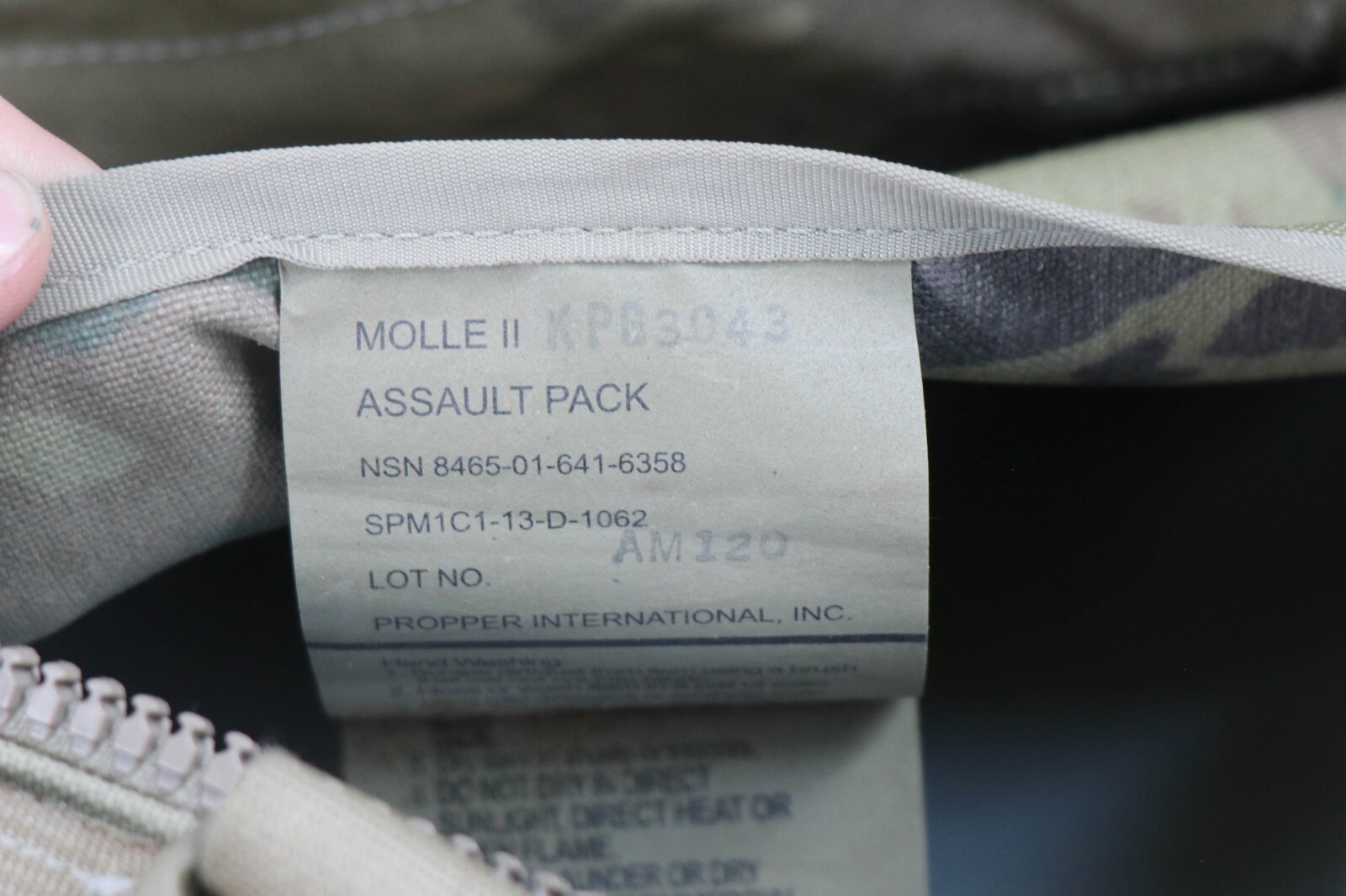 US Army OCP Multicam Molle II Patrol Assault Pack 3Day Backpack Field Bag Ruck