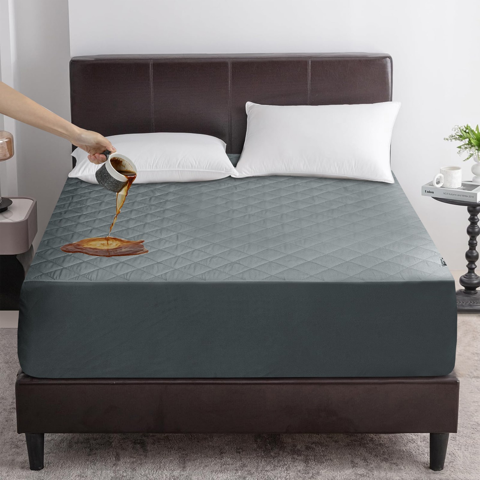 Quilted Waterproof Mattress Cover Pad Protector Cooling Breathable Fitted Topper