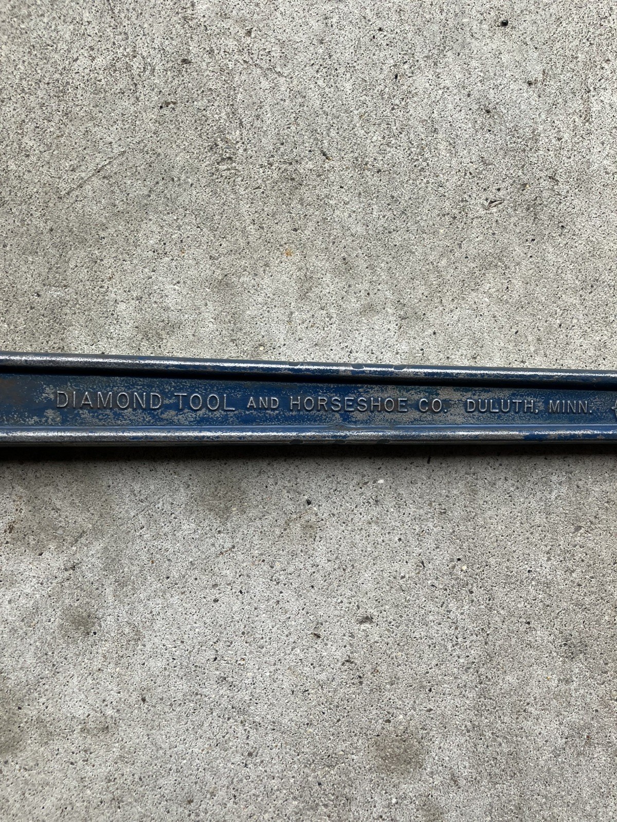 Vtg USA Diamalloy Diamond 15" Adjustable Wrench Square Jaws Fully Adjusts