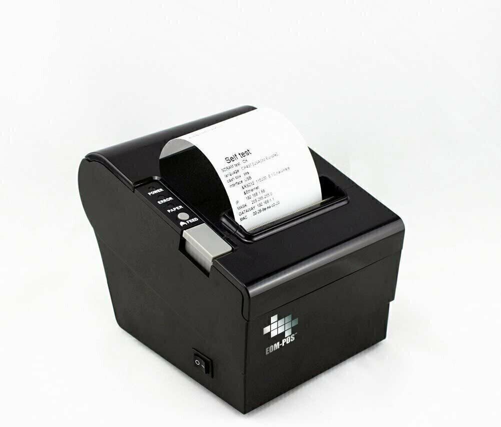 EOM-POS Thermal Receipt Printer - USB, Ethernet/LAN, & Serial Ports - Auto...