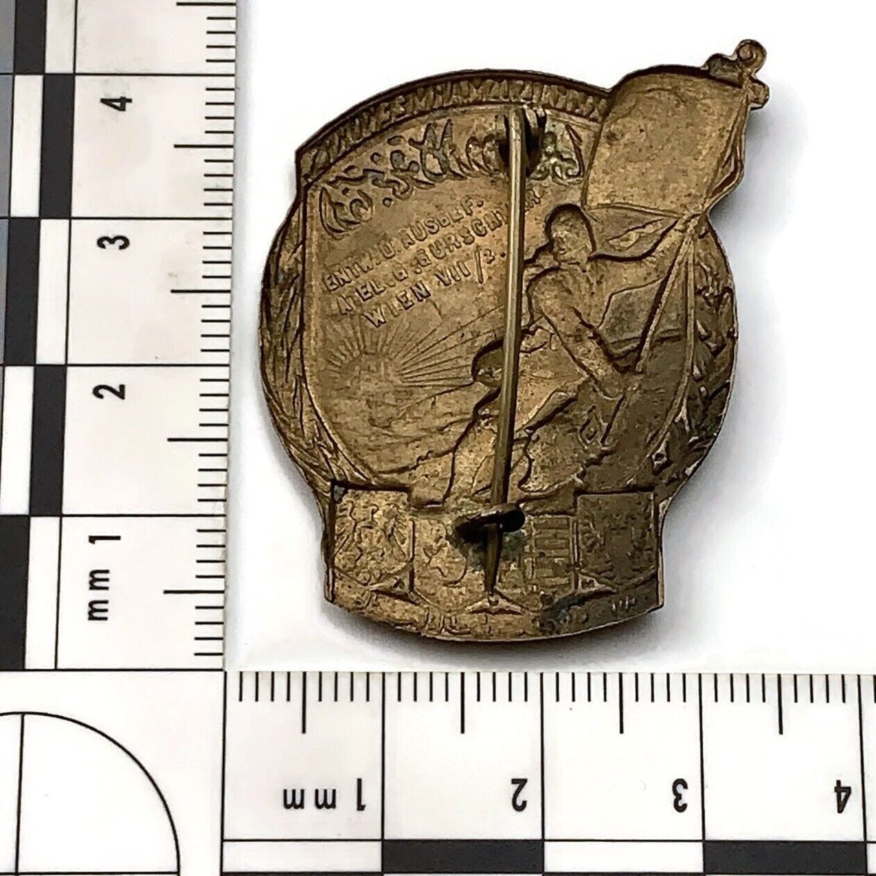 Original WW1 Ottoman Empire Turkish Army XV Corps 15th Korps Lapel / Cap Badge