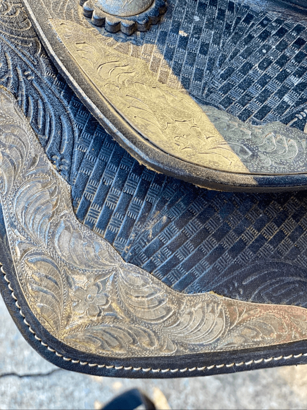 Vintage B Bar B Saddlery Western Horse 16” Saddle Black